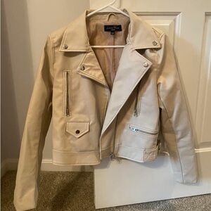 Cream Moto Jacket